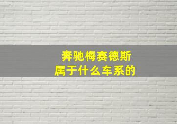 奔驰梅赛德斯属于什么车系的