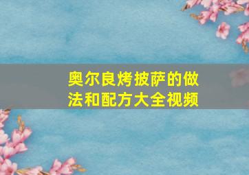 奥尔良烤披萨的做法和配方大全视频