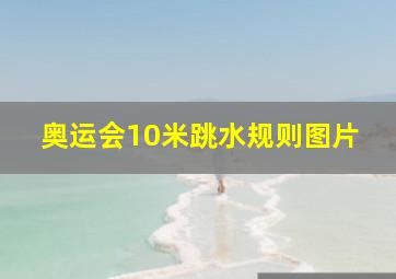 奥运会10米跳水规则图片