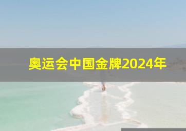 奥运会中国金牌2024年