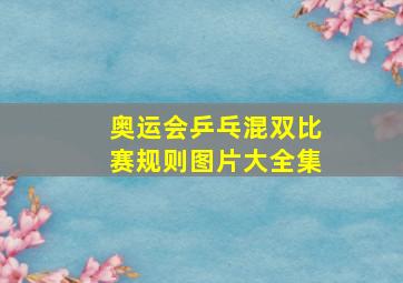 奥运会乒乓混双比赛规则图片大全集