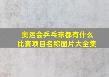 奥运会乒乓球都有什么比赛项目名称图片大全集