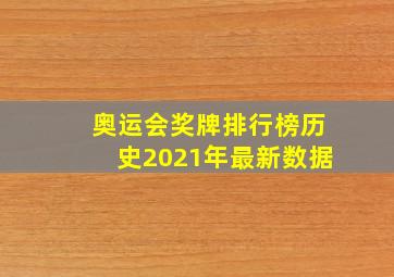 奥运会奖牌排行榜历史2021年最新数据