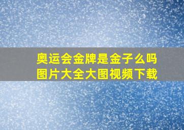 奥运会金牌是金子么吗图片大全大图视频下载