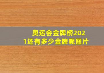 奥运会金牌榜2021还有多少金牌呢图片