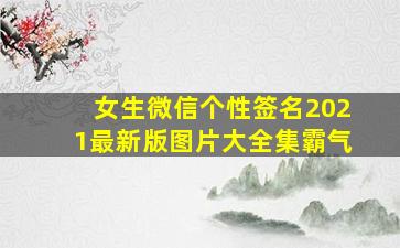 女生微信个性签名2021最新版图片大全集霸气