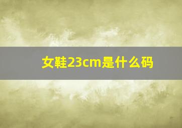 女鞋23cm是什么码