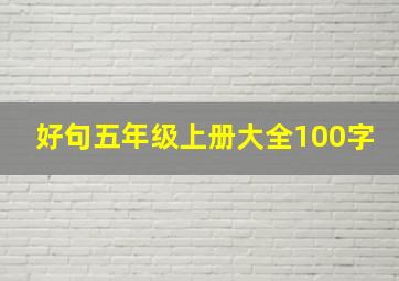 好句五年级上册大全100字