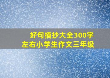 好句摘抄大全300字左右小学生作文三年级