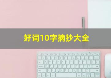 好词10字摘抄大全