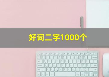 好词二字1000个