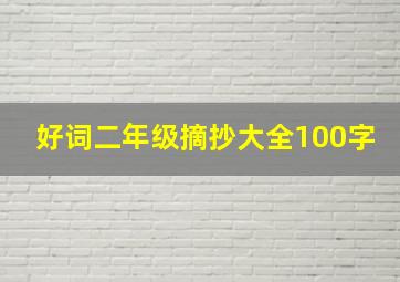 好词二年级摘抄大全100字