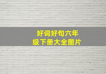 好词好句六年级下册大全图片