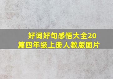 好词好句感悟大全20篇四年级上册人教版图片