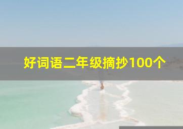 好词语二年级摘抄100个