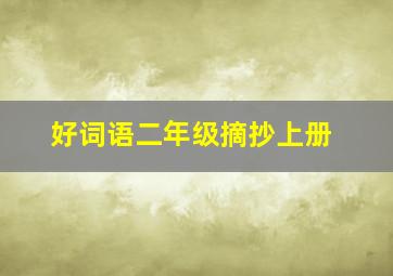 好词语二年级摘抄上册