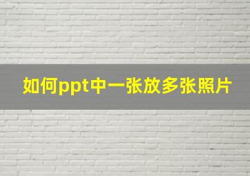 如何ppt中一张放多张照片