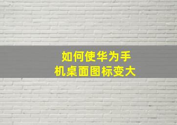 如何使华为手机桌面图标变大