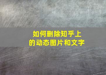 如何删除知乎上的动态图片和文字