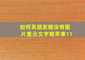 如何发朋友圈没有图片显示文字呢苹果11