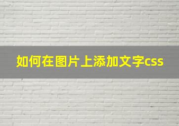 如何在图片上添加文字css