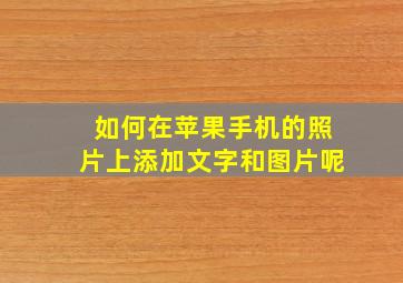 如何在苹果手机的照片上添加文字和图片呢