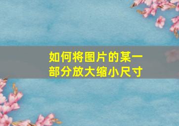 如何将图片的某一部分放大缩小尺寸