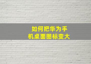 如何把华为手机桌面图标变大