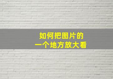 如何把图片的一个地方放大看