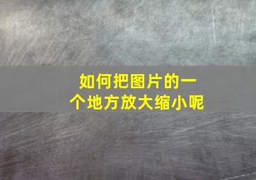 如何把图片的一个地方放大缩小呢