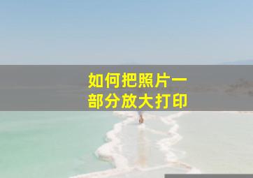 如何把照片一部分放大打印