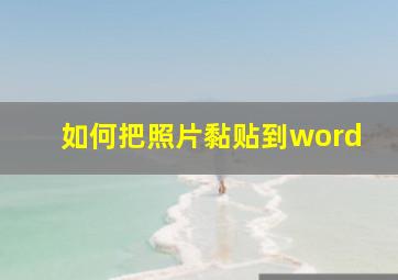 如何把照片黏贴到word