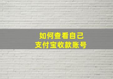 如何查看自己支付宝收款账号