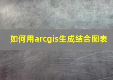 如何用arcgis生成结合图表