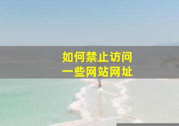 如何禁止访问一些网站网址