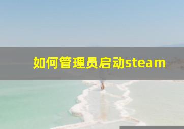 如何管理员启动steam