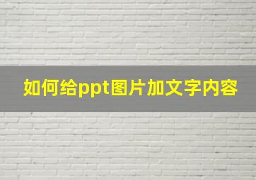 如何给ppt图片加文字内容