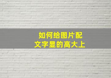 如何给图片配文字显的高大上