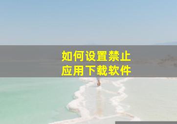 如何设置禁止应用下载软件