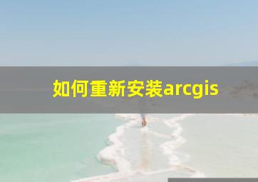 如何重新安装arcgis