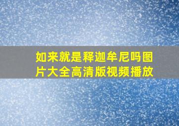 如来就是释迦牟尼吗图片大全高清版视频播放