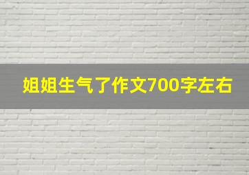 姐姐生气了作文700字左右