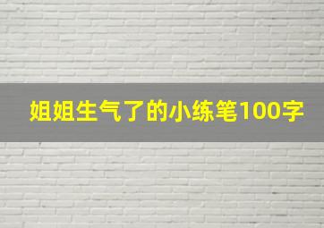 姐姐生气了的小练笔100字