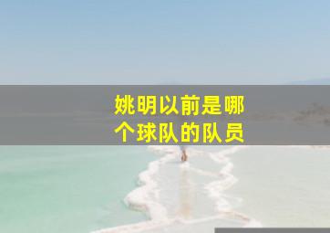 姚明以前是哪个球队的队员