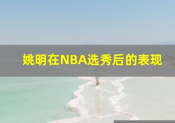 姚明在NBA选秀后的表现