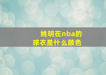 姚明在nba的球衣是什么颜色