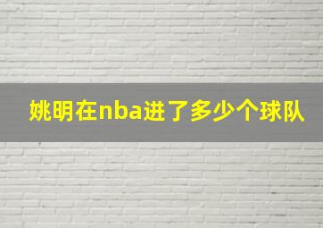 姚明在nba进了多少个球队