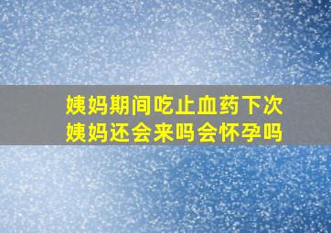 姨妈期间吃止血药下次姨妈还会来吗会怀孕吗