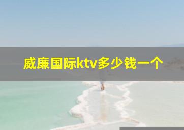 威廉国际ktv多少钱一个