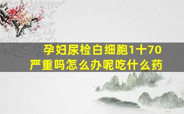 孕妇尿检白细胞1十70严重吗怎么办呢吃什么药